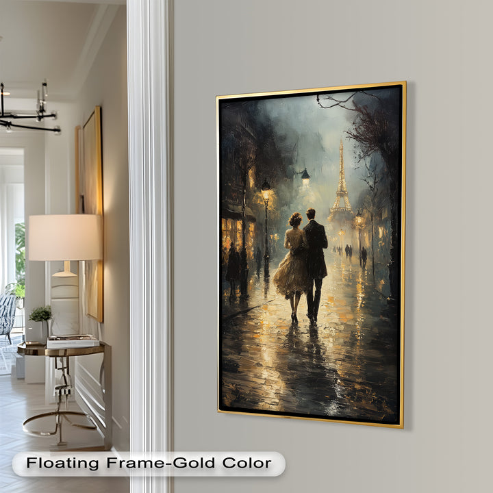 Romantic Couple in Evening Light - Love Oil Painting
