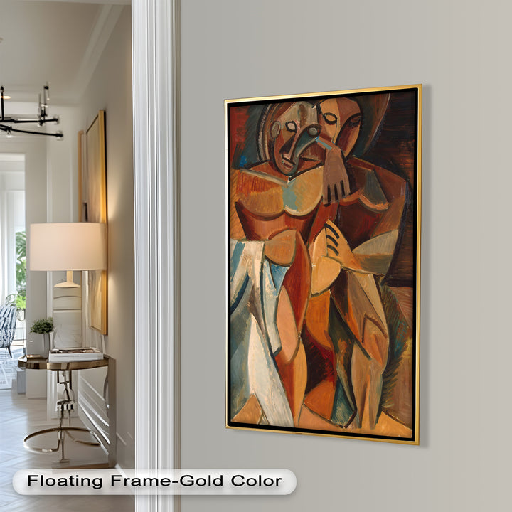 Embrace in Earth Tones – Picasso Oil Painting