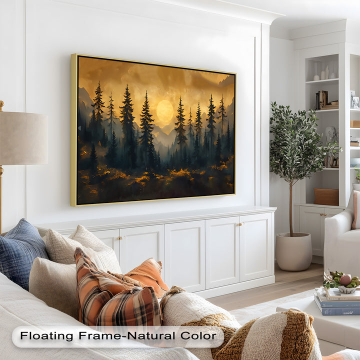 Sunset Pine Forest - Landscape Oil Painting