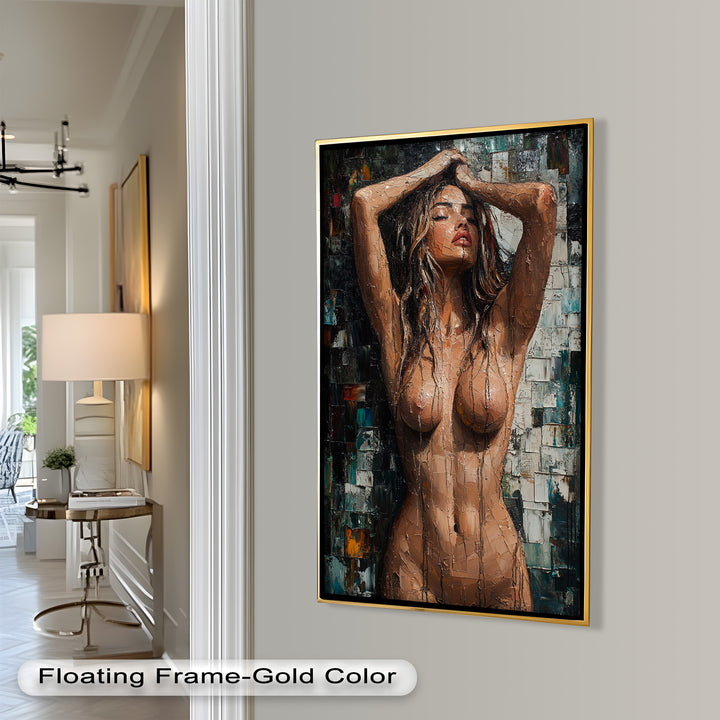 Sensual Mosaic – Abstract Female Nude Oil Painting