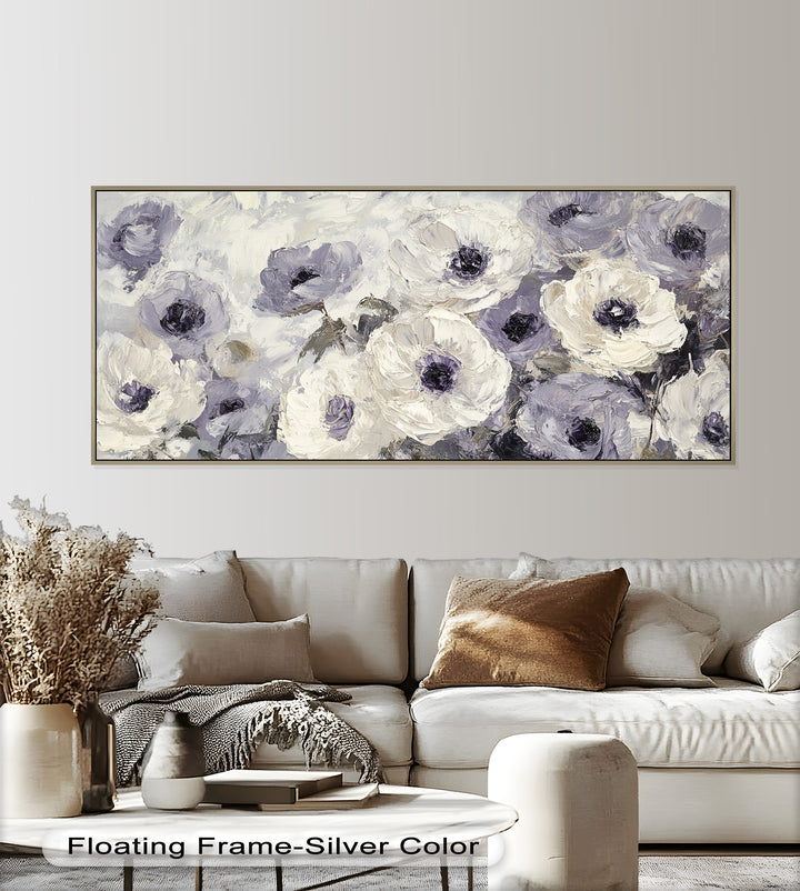 Cream and Lilac Petals - Flower Oil Painting