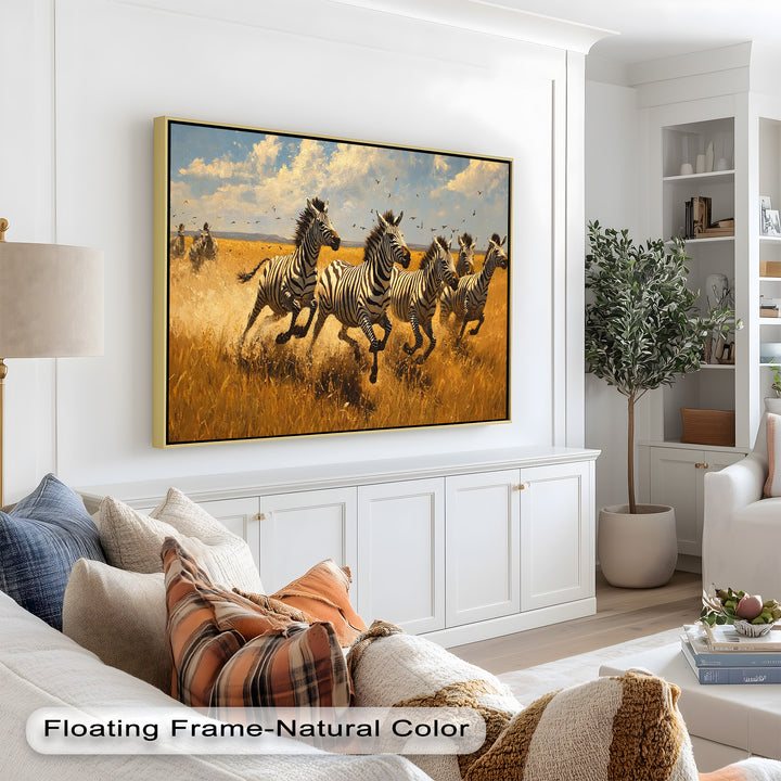 Running Wild – Zebra Oil Painting