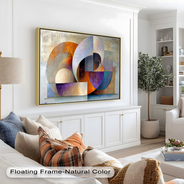 Farbige geometrische Kunst – Abstrakte moderne Ölmalerei
