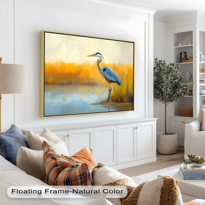 Blue Heron by Autumn Marsh – Animal Oil Painting