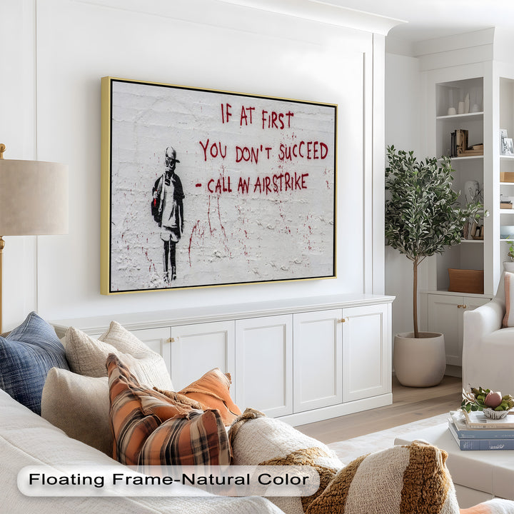 Call an Airstrike – Provocative Banksy Oil Painting