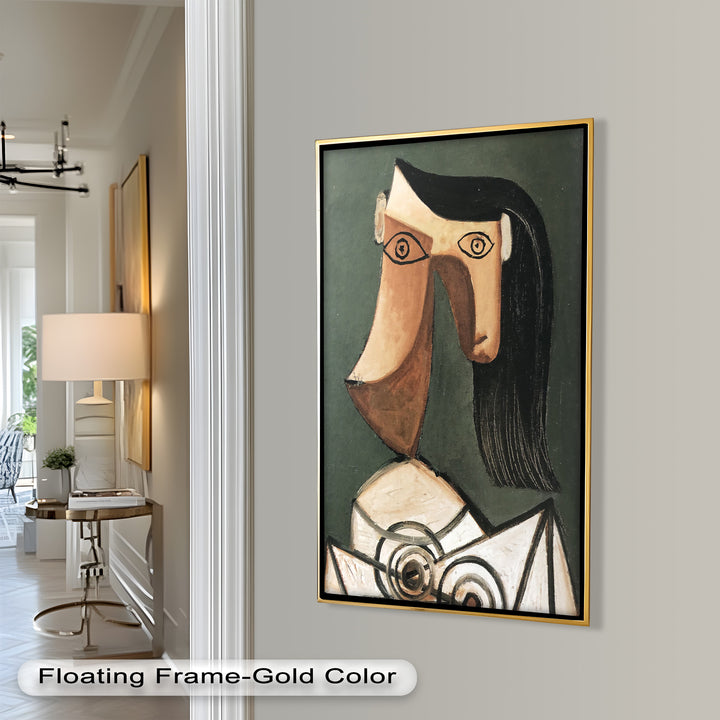 Serene Abstraction – Cubist Female Portrait Oil Painting