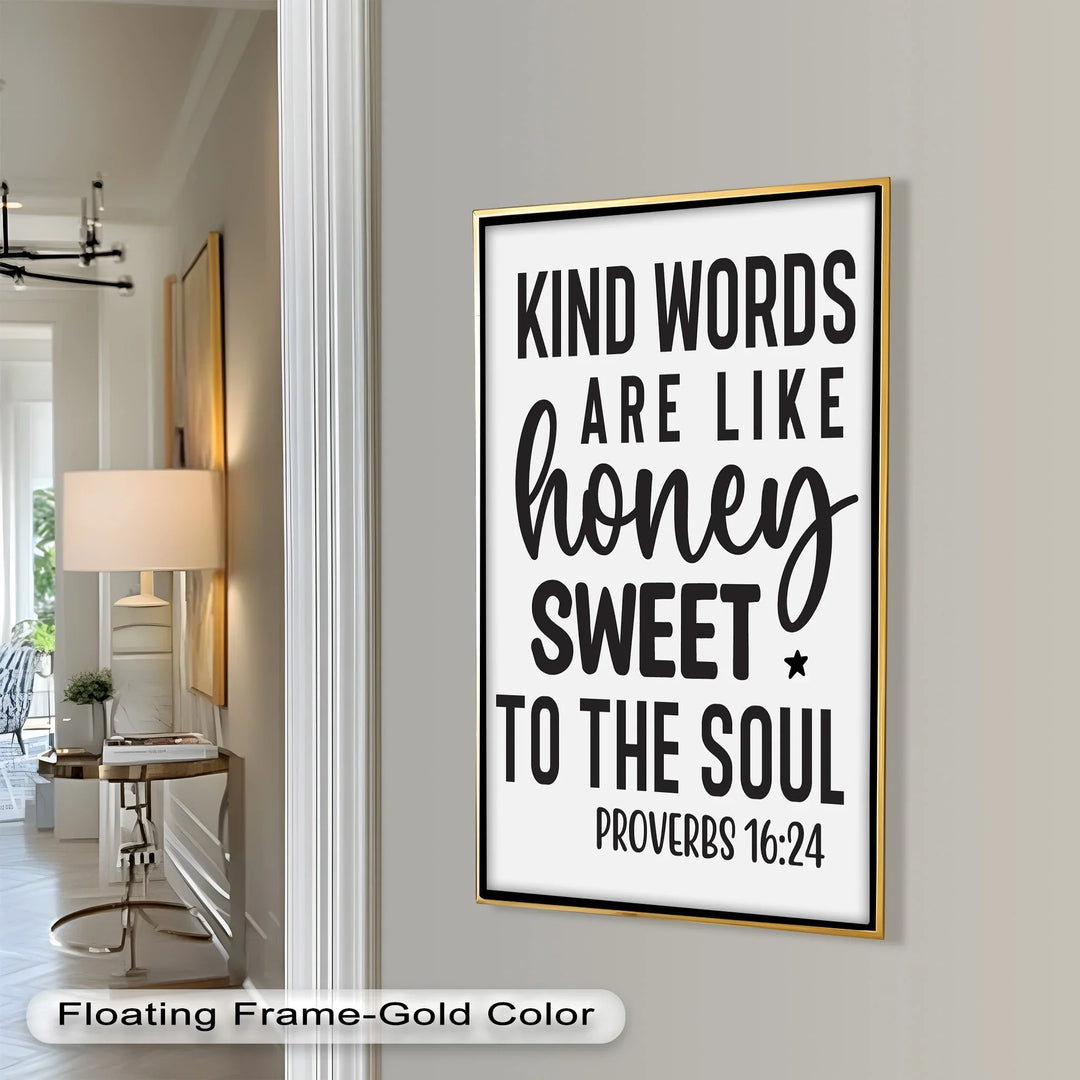 Kind Words Like Honey – Proverbs 16:24 Oil Painting - MyPhotoStation