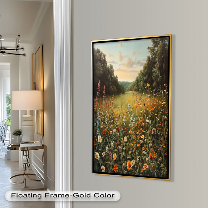 Whispers of Meadow Bloom – Colorful Wildflower Field Oil Painting