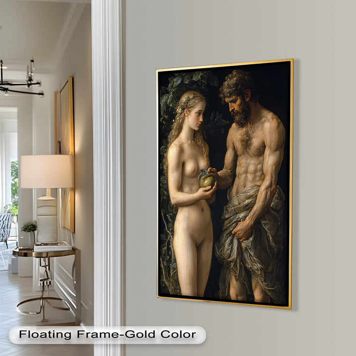 First Temptation – Adam and Eve Renaissance Oil Painting