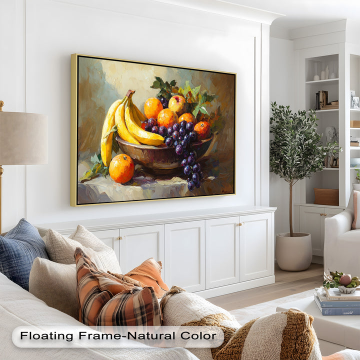 Banana & Grape Fruit Art – Kitchen Wall Oil Painting