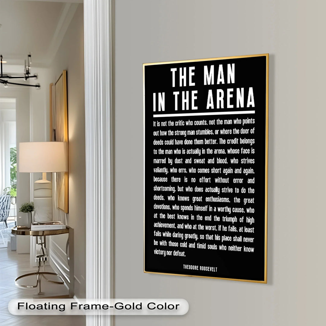 The Man in the Arena – Typography Oil Painting - MyPhotoStation