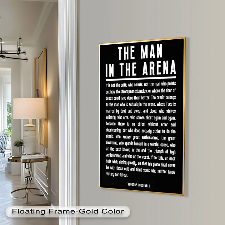 The Man in the Arena – Typography Oil Painting - MyPhotoStation