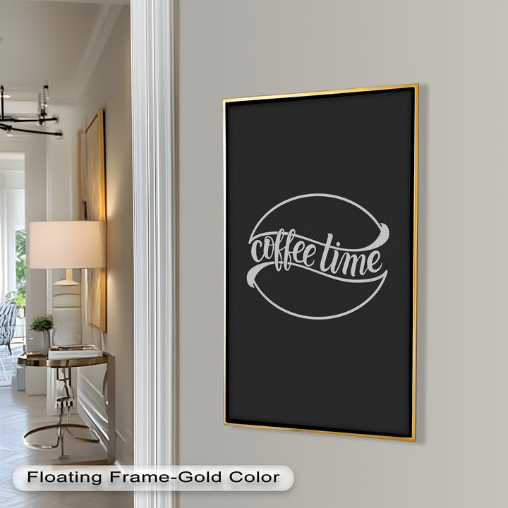 Modern Coffee Time Typography – Minimalist Oil Painting