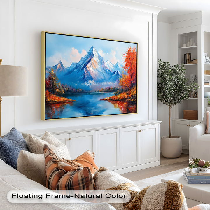 Incredible Stunning Mountain Landscape – Framed Nature Oil Painting