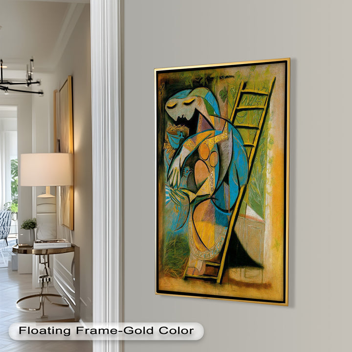The Nesting Spirit – Cubist Mother and Bird Picasso Oil Painting