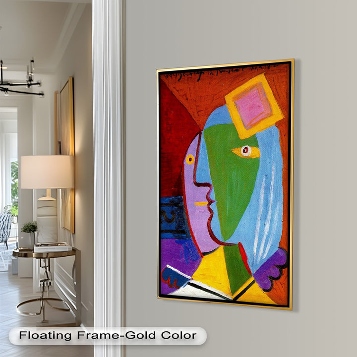 Vibrant Duality – Picasso-Inspired Abstract Oil Painting