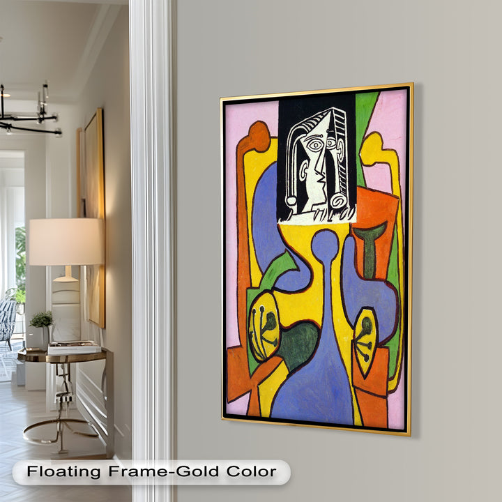 The Mask of Form – Bold Geometric Expression Picasso Oil Painting