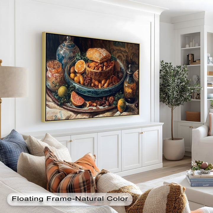Golden Harvest Table – Ornamentales Festmahl Stillleben Essen Malerei