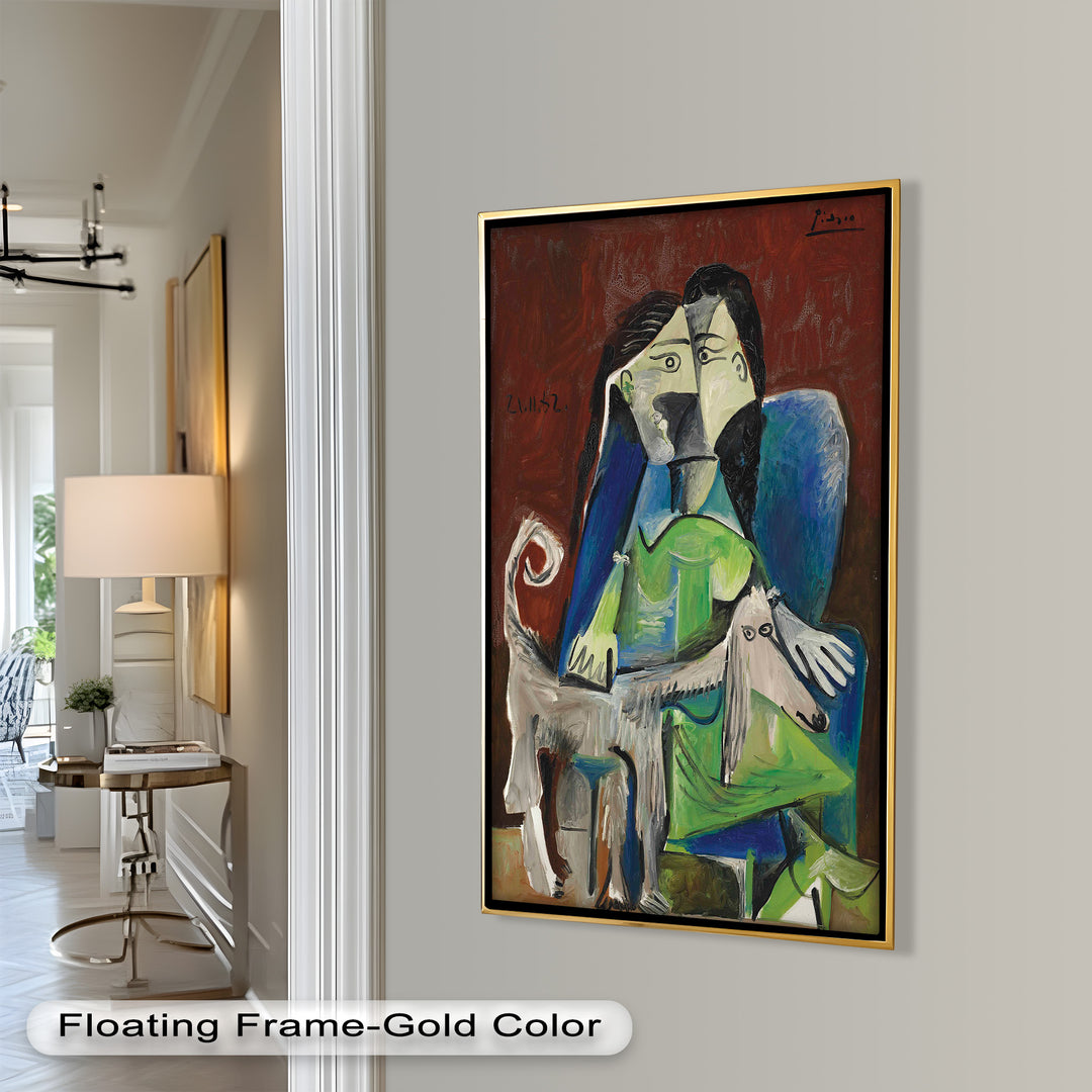 Woman with Afghan Hound – Picasso Oil Painting