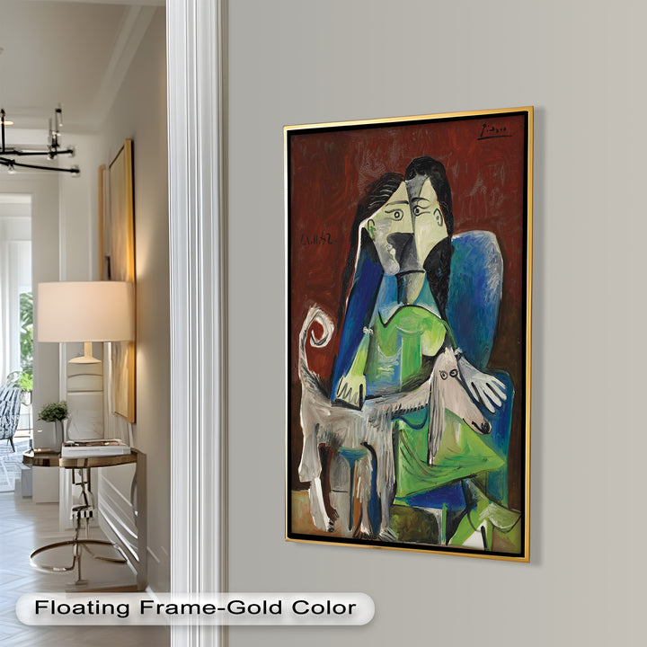 Woman with Afghan Hound – Picasso Oil Painting