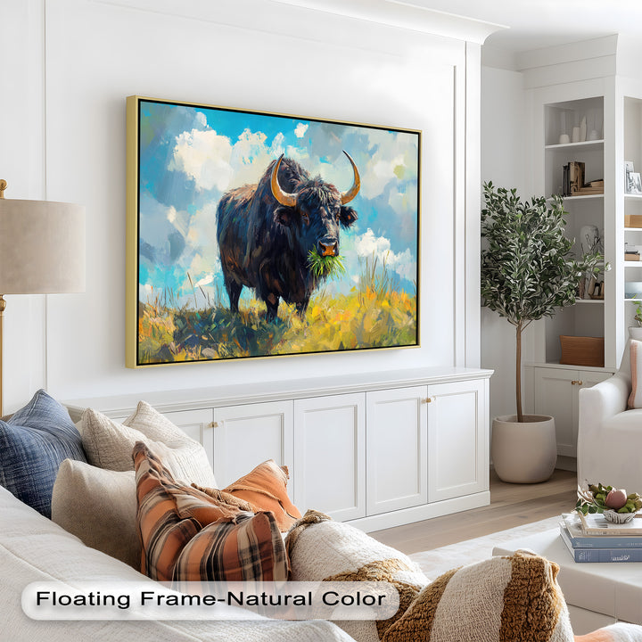 Highland Bull – Abstract Oil Painting