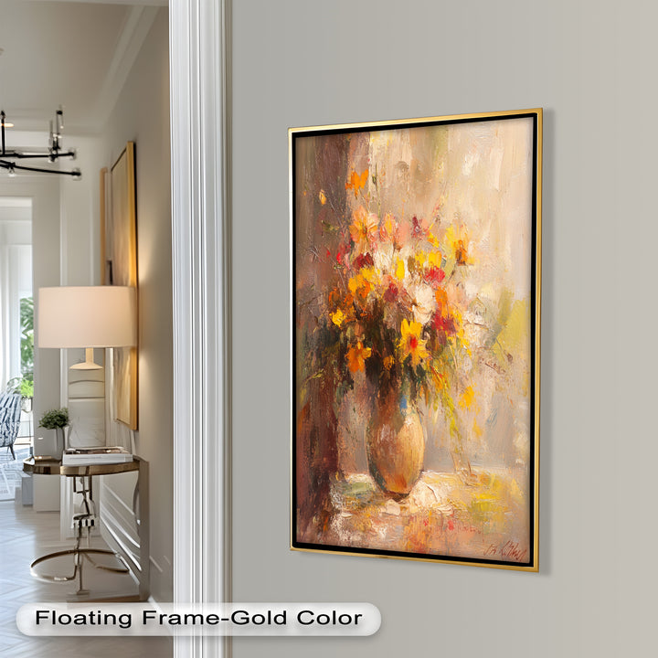 Sunlit Harmony – Vibrant Wildflower Still Life Flower Oil Painting
