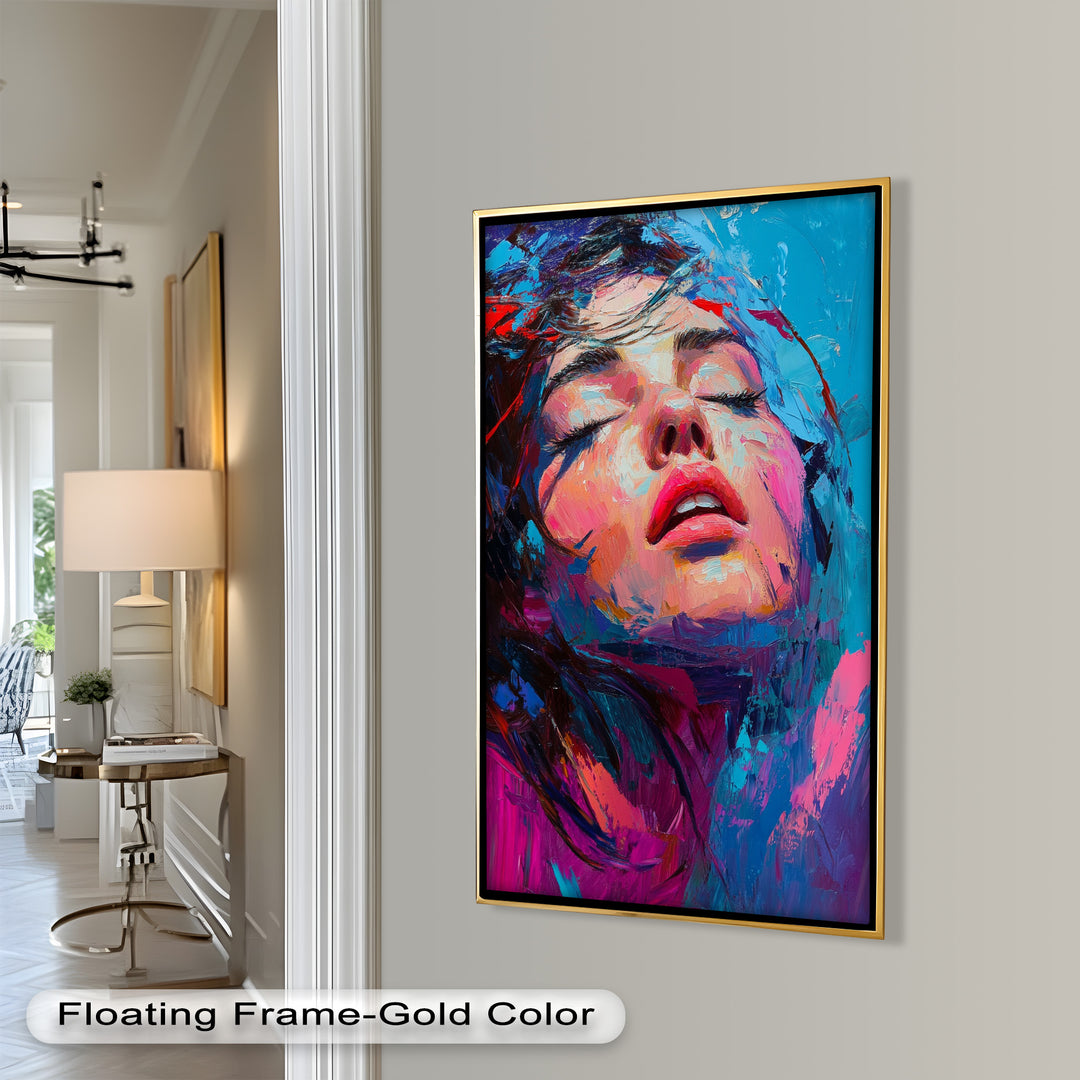 Ecstasy in Color – Vibrant Expressionist Portrait Oil Painting