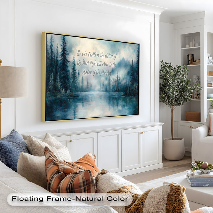 Psalm 91:1 – Divine Protection Bible Verse Oil Painting
