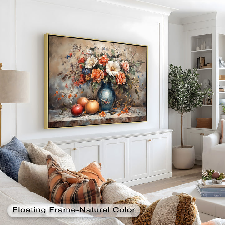 Vintage Floral Harmony – Still Life Oil Painting