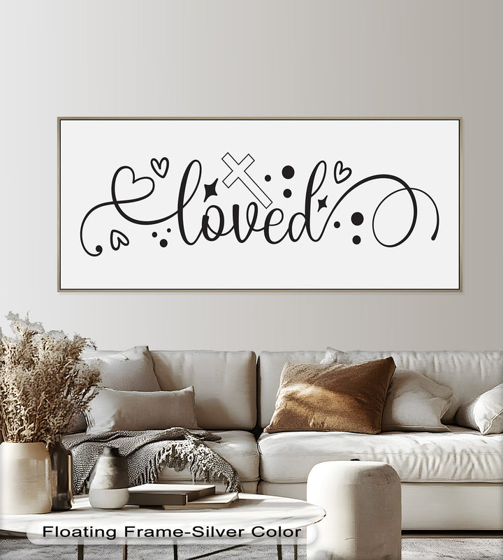 Bible Verse-Inspired Art – Whimsical “Loved” Christian Oil Painting