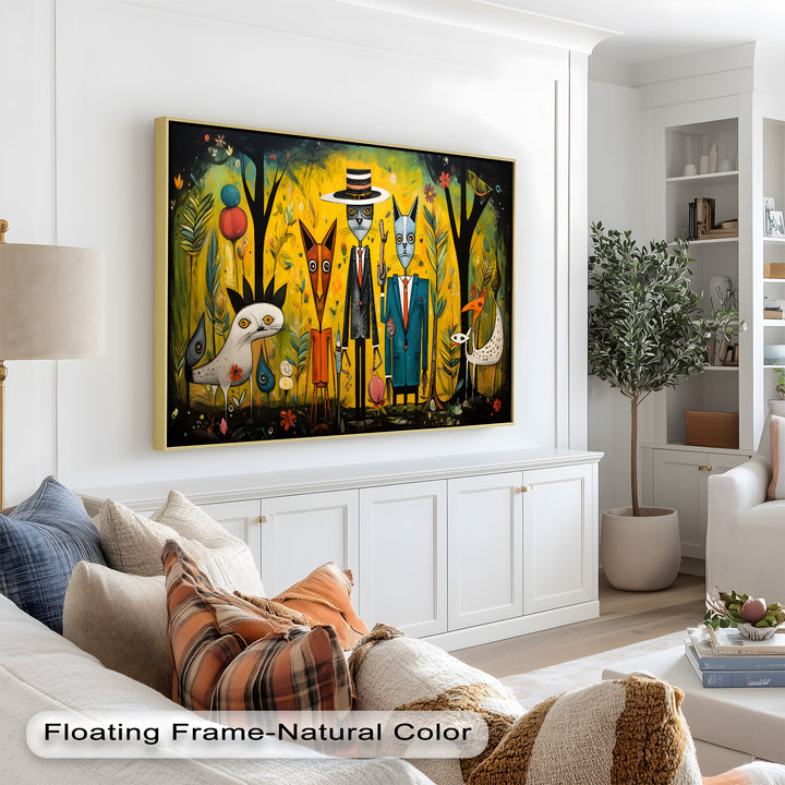 The Dandy Forest – Surreal Animal Portraits in Suits Picasso Oil Painting