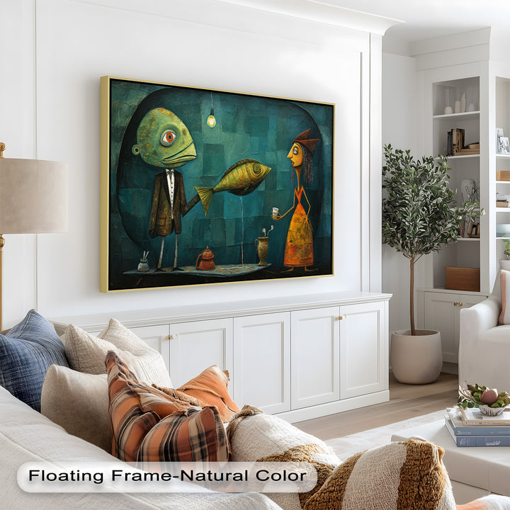 The Offering – Surreal Tea Exchange Picasso Oil Painting
