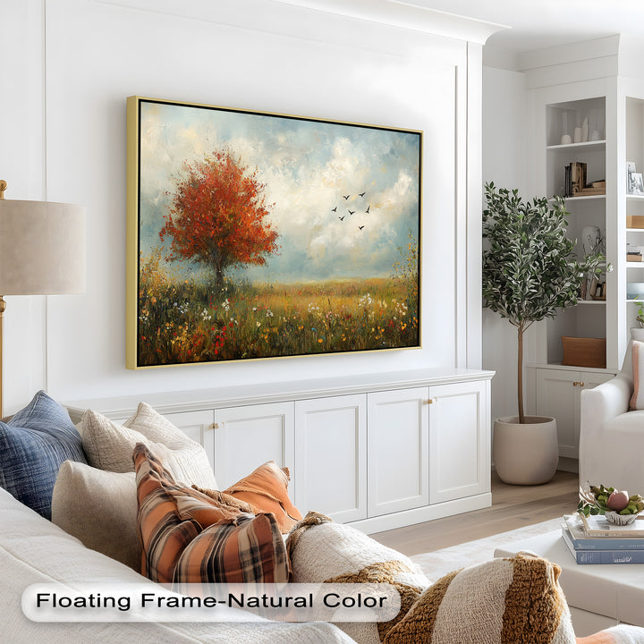 Autumn Serenity – Tree Landscape Oil Painting