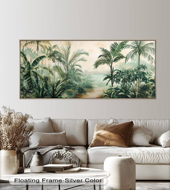 Tropical Garden Escape – Lush Jungle Oil Painting