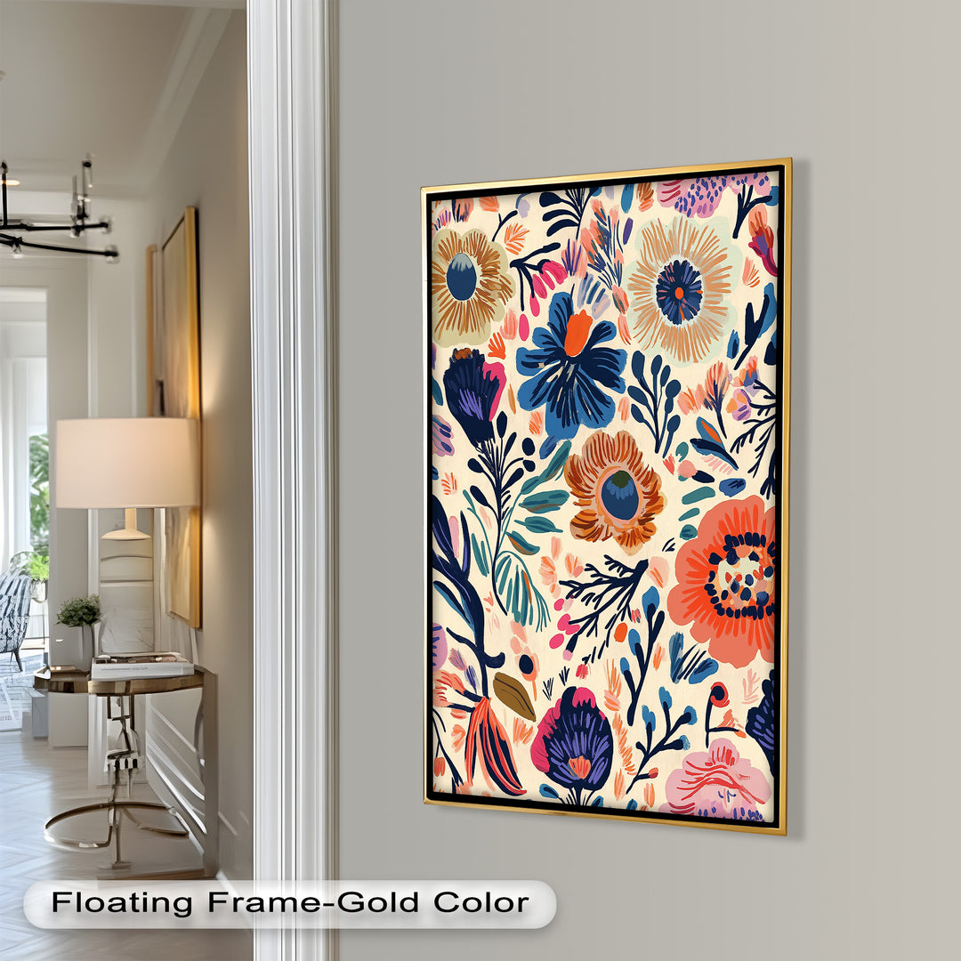Garden Reverie – Expressive Boho Floral Oil Painting