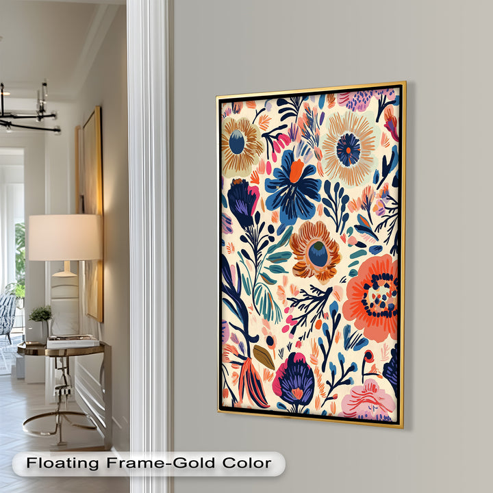 Garden Reverie – Expressive Boho Floral Oil Painting