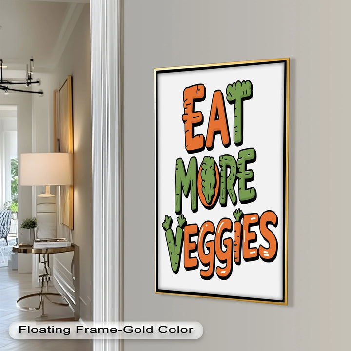 Eat More Veggies – Colorful Letters Oil Painting - MyPhotoStation