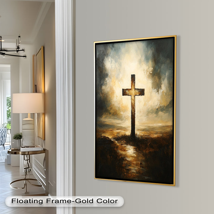 Licht der Erlösung – Christliches Kreuz Ölgemälde
