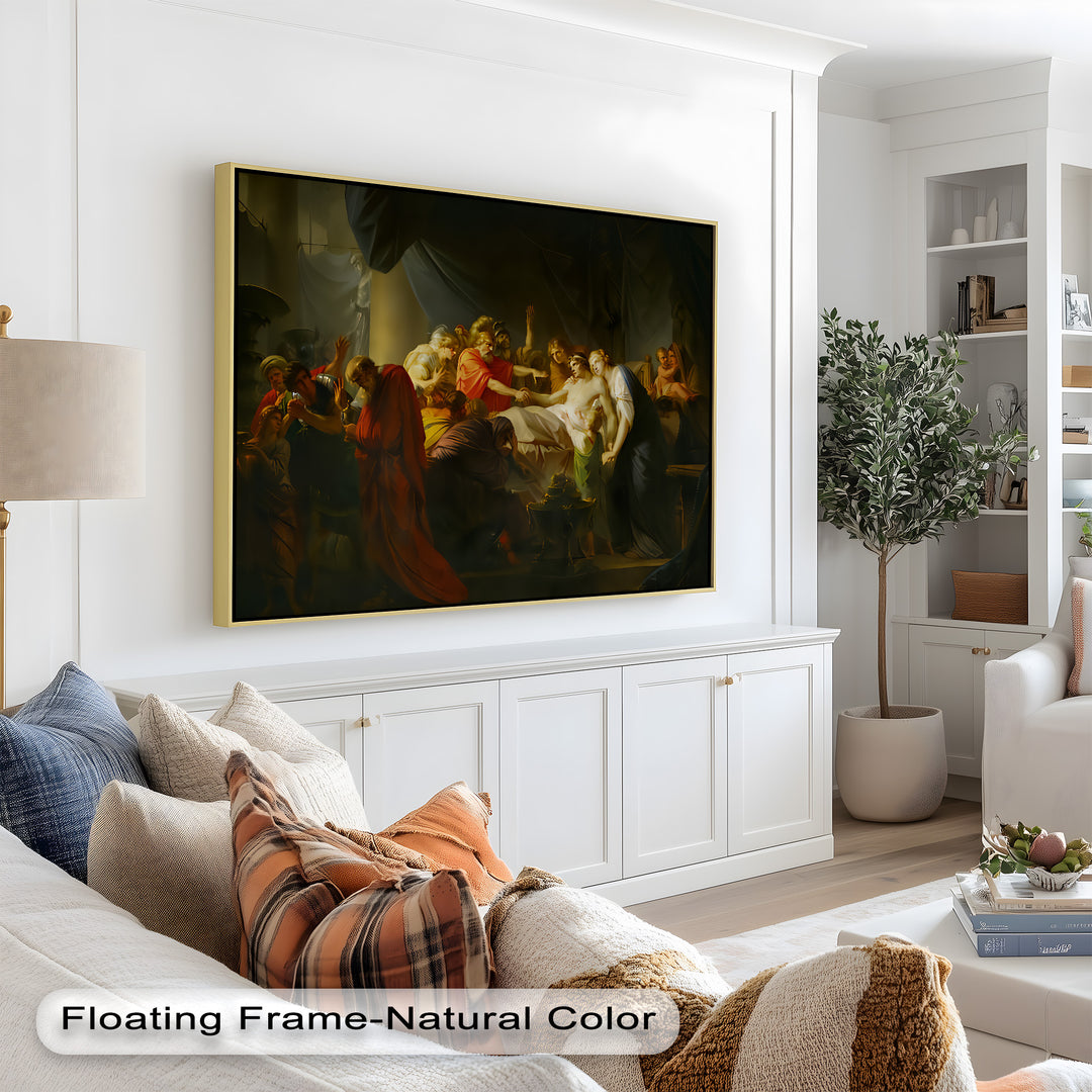 The Death of a Hero – Last Breath of Virtue Classicism Oil Painting
