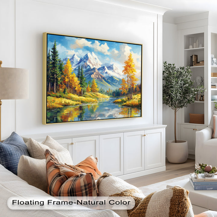 Golden Autumn Peaks – Mountain Landscape Oil Paintings