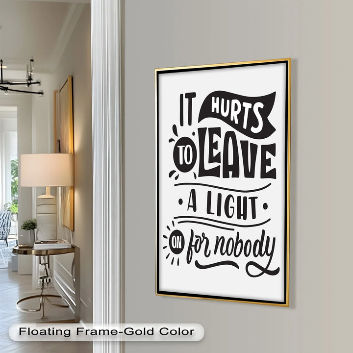 Black and White Motivational Oil Painting – Powerful Quote on Love and Loss
