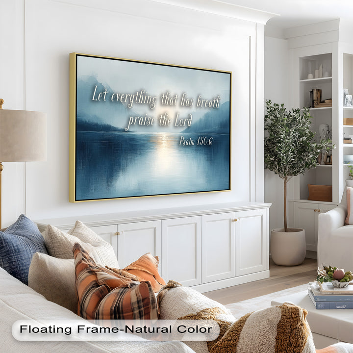 Psalm 150:6 – Praise the Lord Bible Verse Oil Painting