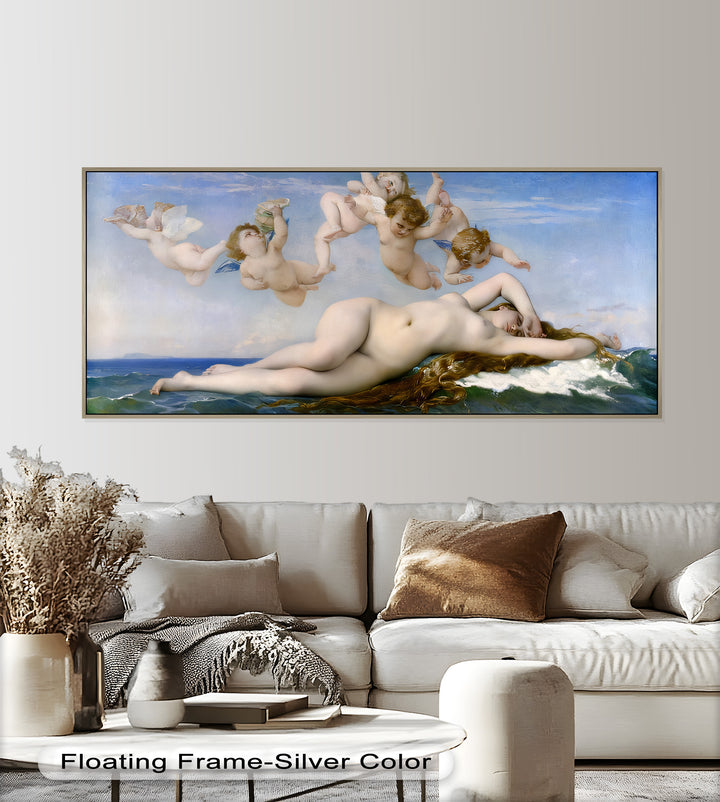 Birth of Beauty – Mythological Sea Nymph and Cherubs Oil Painting