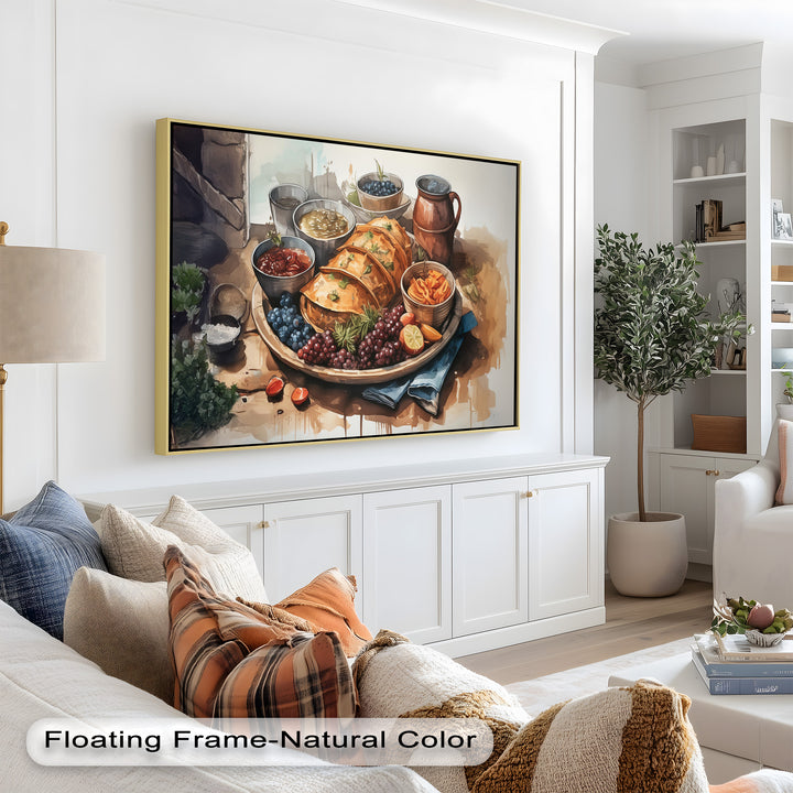 Frisch gebackenes Gebäck und Obststillleben - Food Painting