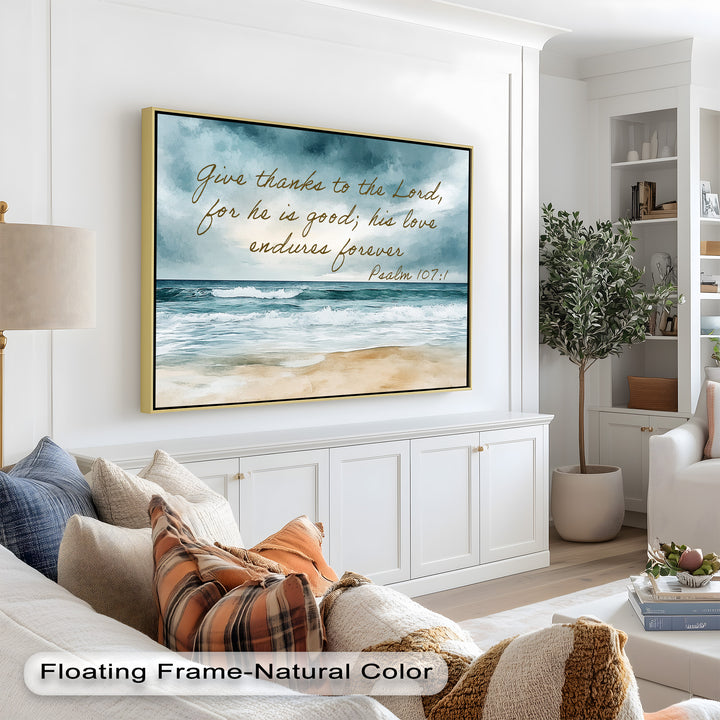 Biblical-themed coastal scene symbolizing God’s enduring love and grace.
