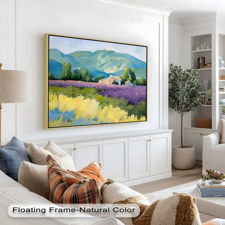 Lavender Fields in Provence – Impressionist Landscape Oil Painting