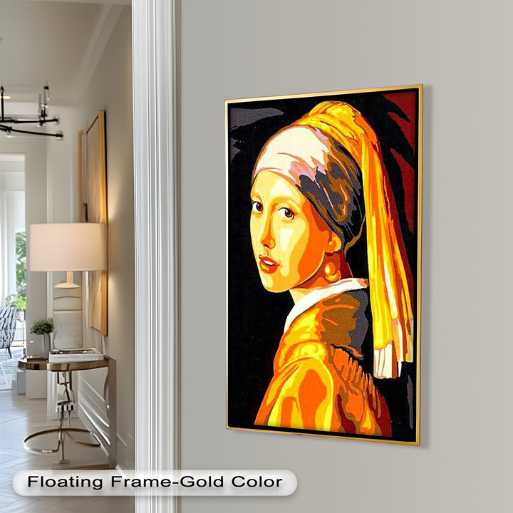Modern Interpretation of Girl with a Pearl Earring - Renaissance Oil Painting