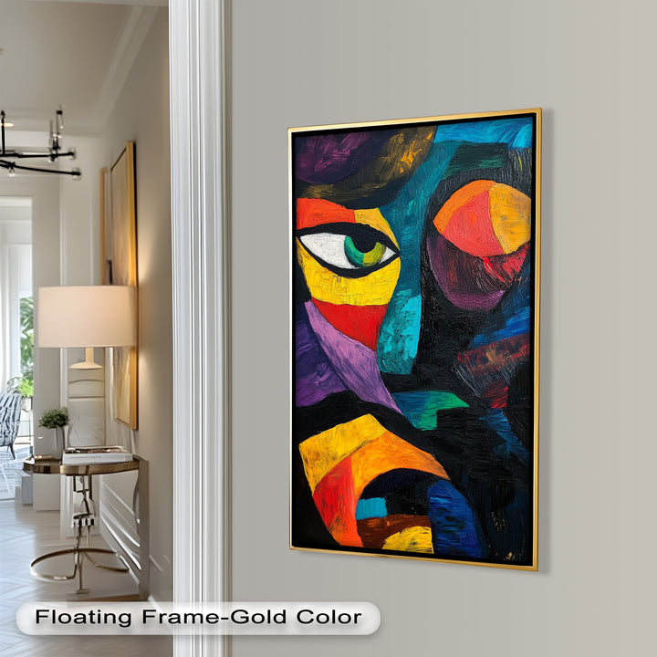 Abstract Eye Expression – Fauvism Oil Painting