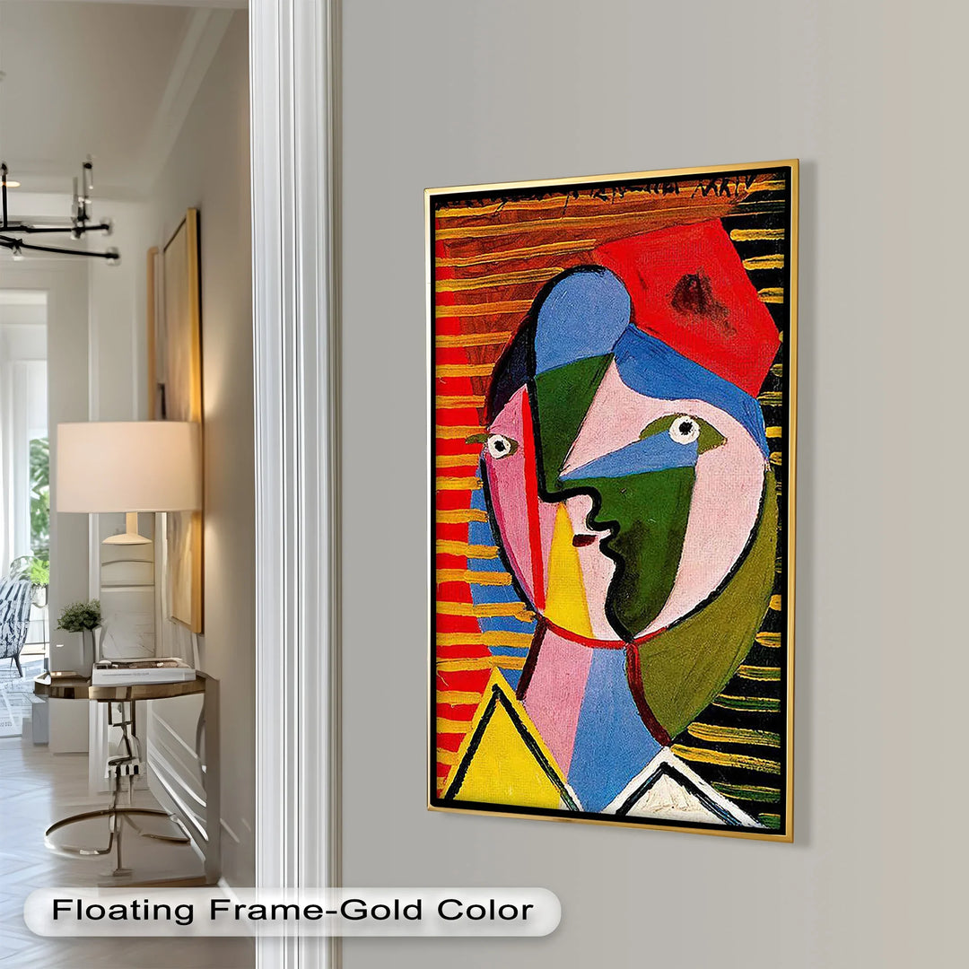 Split Gaze – Colorful Abstract Portrait Picasso Oil Painting - MyPhotoStation