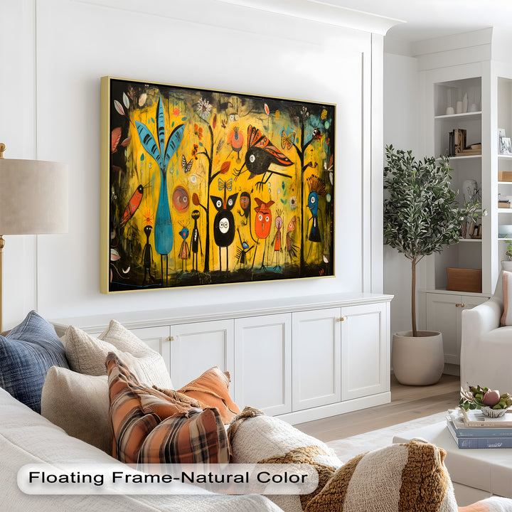 Whimsy in the Wild – Surreal Forest Creature Picasso Oil Painting